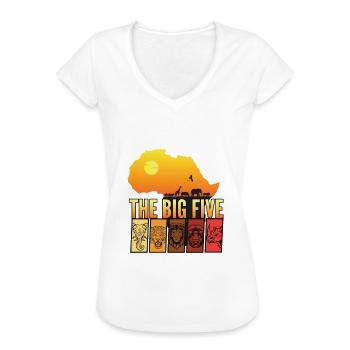 the big five afrika safari - Frauen Vintage T-Shirt - Weiß - Vorne