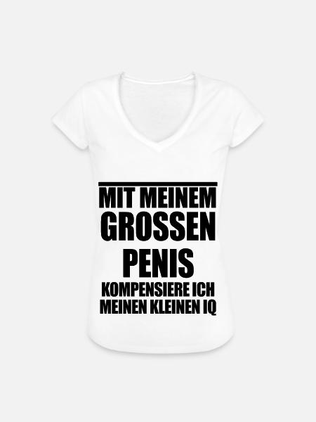 Mit meinem großen Penis - Frauen Vintage T-Shirt - Weiß