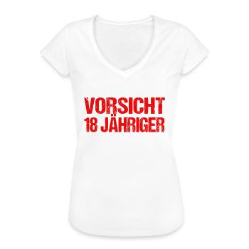 18 Jahre 18 Geburtstag Geschenk - Frauen Vintage T-Shirt - Weiß - Vorne