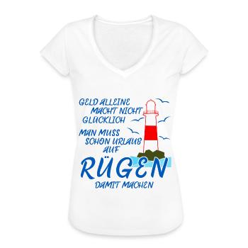 Rügen Spruch Insel Witz - Frauen Vintage T-Shirt - Weiß - Vorne