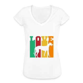 Greyhound Windhund Geschenk - Frauen Vintage T-Shirt - Weiß - Vorne