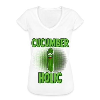 Gurke Gemüse Gärtner Saure Gurken - Frauen Vintage T-Shirt - Weiß - Vorne