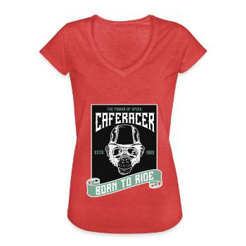 Bikers, motorcyclists - Women's Vintage T-Shirt - heather red - Front - Danielle (179cm)
