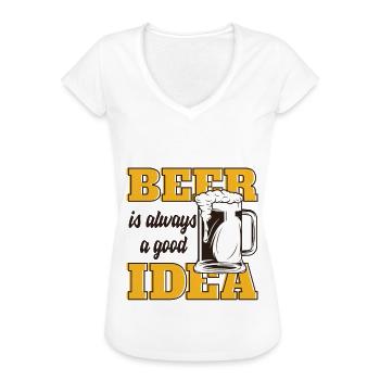 Beer - Women's Vintage T-Shirt - white - Front - Danielle (179cm)