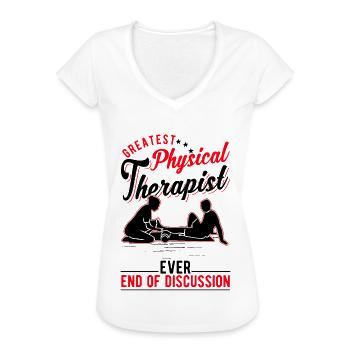 Bester Physiotherapeut Physiotherapie Physio - Frauen Vintage T-Shirt - Weiß - Vorne - Danielle (179cm)