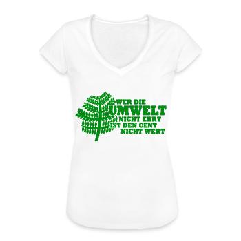 Klimaschutz Umweltschutz Klimawandel - Frauen Vintage T-Shirt - Weiß - Vorne
