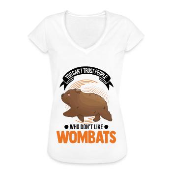 Australischer Wombat - Frauen Vintage T-Shirt - Weiß - Vorne - Danielle (179cm)