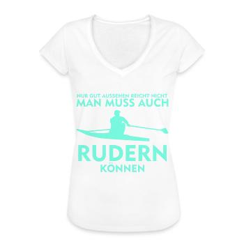 Rudern Ruderer Ruderboot Kanu Rudersport - Frauen Vintage T-Shirt - Weiß - Vorne