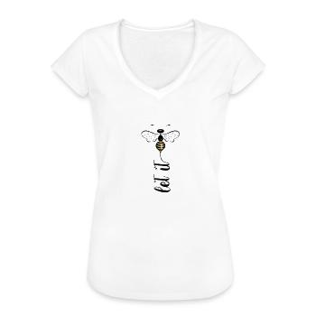 Let It Bee - Frauen Vintage T-Shirt - Weiß - Vorne