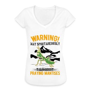 Gottesanbeterin Mantis Fangschrecke - Frauen Vintage T-Shirt - Weiß - Vorne - Danielle (179cm)
