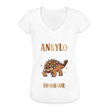 Ankylosaurus Meine - Frauen Vintage T-Shirt - Weiß - Vorne