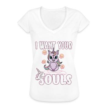 Satan Beelzebub Teufel Gothic Pentagram Mystisch - Frauen Vintage T-Shirt - Weiß - Vorne