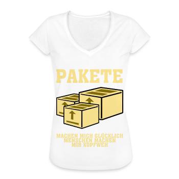 Paketzusteller Paket Paketbote Pakete - Frauen Vintage T-Shirt - Weiß - Vorne