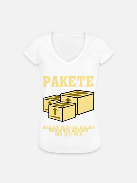 Paketzusteller Paket Paketbote Pakete - Frauen Vintage T-Shirt - Weiß