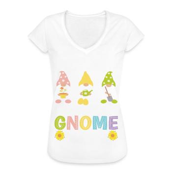 Gartenzwerge Gartenarbeit - Frauen Vintage T-Shirt - Weiß - Vorne