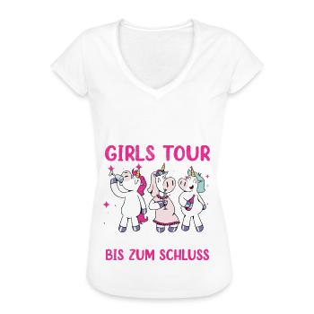 Malle Girls Tour - Frauen Vintage T-Shirt - Weiß - Vorne