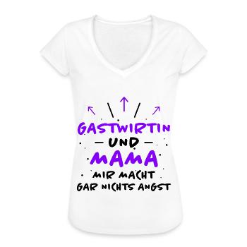 Gastwirtin Spruch Kneipe Witz Gastwirtin Geschenk - Frauen Vintage T-Shirt - Weiß - Vorne