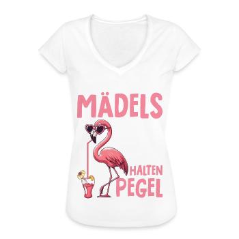 Mädels Egal Was Passiert Pegel Halten - Frauen Vintage T-Shirt - Weiß - Vorne