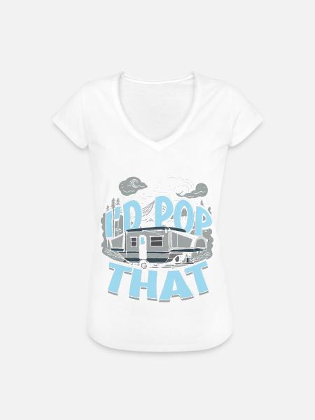 Pop Up Camper Faltcaravan - Frauen Vintage T-Shirt - Weiß