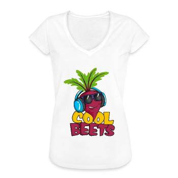 Kühle Rüben - Frauen Vintage T-Shirt - Weiß - Vorne - Danielle (179cm)