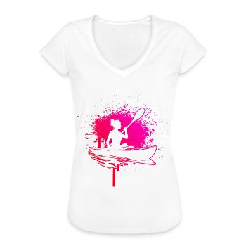 Damen Kajakfahren Kajak Kanu Kayak Herren - Frauen Vintage T-Shirt - Weiß - Vorne