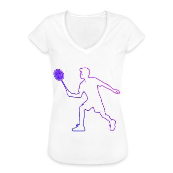 Badminton Men Badminton Players Squash Women - Women's Vintage T-Shirt - white - Front - Danielle (179cm)