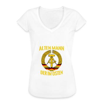 Alter Mann im Osten Ostdeutschland lustig Geschenk - Frauen Vintage T-Shirt - Weiß - Vorne