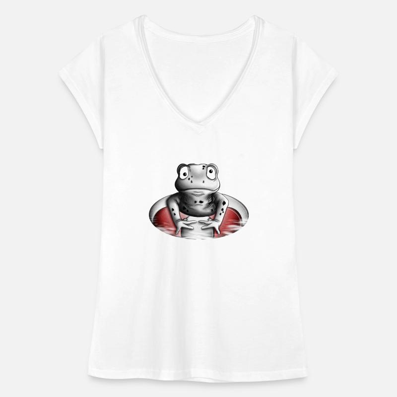 Frosch mit Schwimmring Frauen Vintage T-Shirt