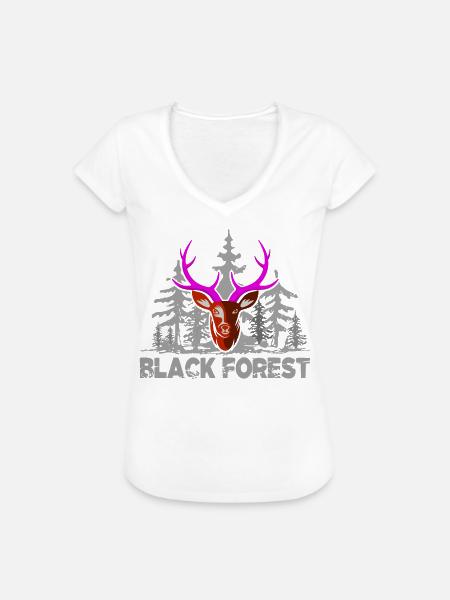 Black Forest Hirschgeweih Pink - Frauen Vintage T-Shirt - 