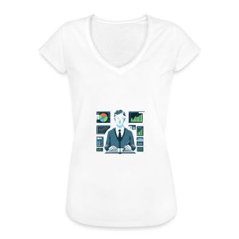 Buchhalter Buchhaltung Buchhaltung Finanzen Lustig - Frauen Vintage T-Shirt - Weiß - Vorne