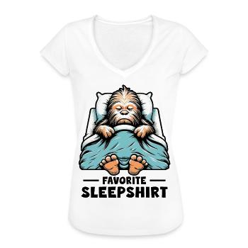 Bigfoot Favorite Sleepshirt - Frauen Vintage T-Shirt - Weiß - Vorne - Danielle (179cm)