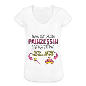 Karneval Fasching Prinzessin Kostüm Geschenkidee - Frauen Vintage T-Shirt - Weiß - Vorne