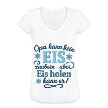 Opa kann kein Eis zaubern - aber holen! - Frauen Vintage T-Shirt - Weiß - Vorne - Danielle (179cm)