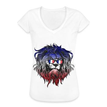 Frankreich - Frauen Vintage T-Shirt - Weiß - Vorne