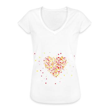 Konfetti im Herzen - Frauen Vintage T-Shirt - Weiß - Vorne