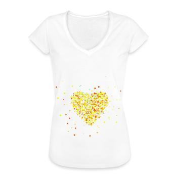 Konfetti im Herzen - Frauen Vintage T-Shirt - Weiß - Vorne