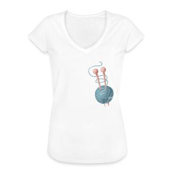 Lustiger Häkeln Spruch für Strickerin Geschenk - Frauen Vintage T-Shirt - Weiß - Vorne