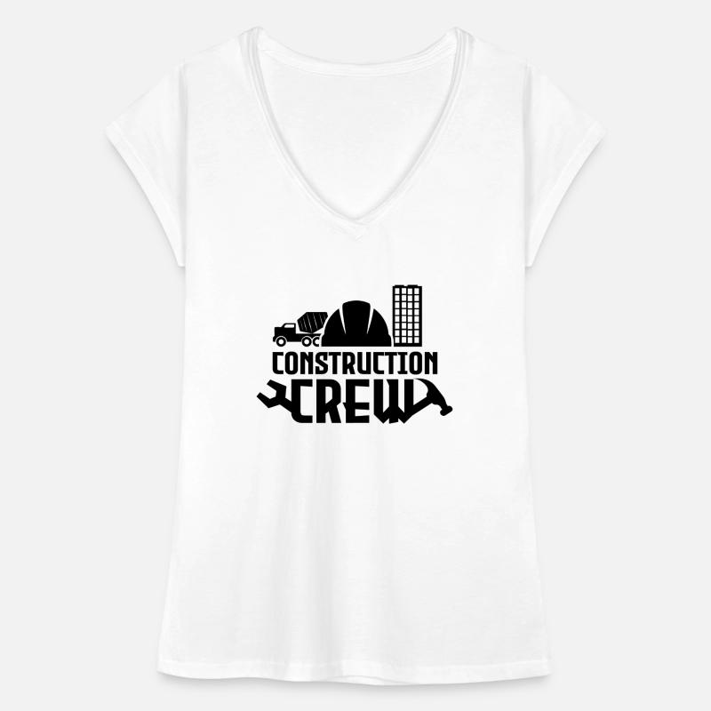 Travailleurs de la construction équipe profession bâtiment chantier de construction travaux de construction T-shirt vintage Femme