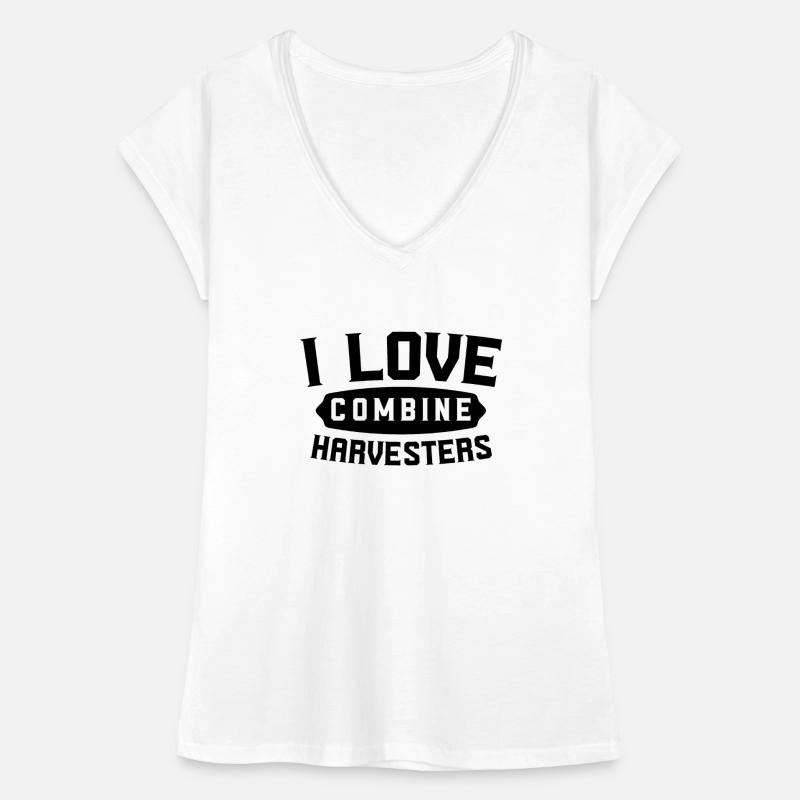 J’aime la moissonneuse-batteuse chauffeur de moissonneuse-batteuse T-shirt vintage Femme