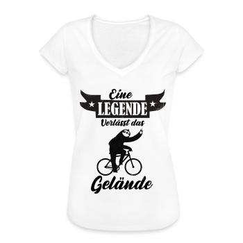 Rente 2021 Legende verlässt das Gelände Faultier - Frauen Vintage T-Shirt - Weiß - Vorne - Danielle (179cm)