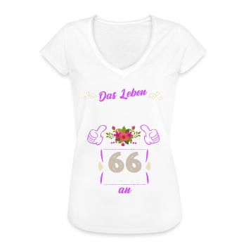 66. Geburtstag Geschenk 66 Jahre Spruch - Frauen Vintage T-Shirt - Weiß - Vorne