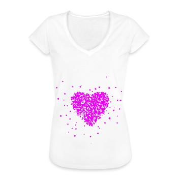 Konfetti im Herzen Fasching Karneval Konfetti - Frauen Vintage T-Shirt - Weiß - Vorne