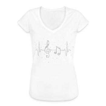 Notenschlüssel Musiker Chor Orchester - Frauen Vintage T-Shirt - Weiß - Vorne