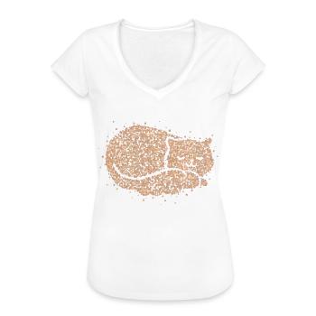 Haus Tiger Müde Mieze Kätzchen Schlafshirt - Frauen Vintage T-Shirt - Weiß - Vorne