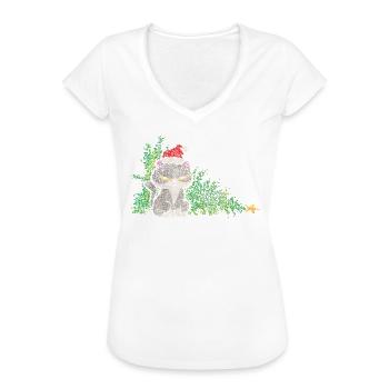 Anti Weihnachten Weihnachtsmuffel Katzen Christmas - Frauen Vintage T-Shirt - Weiß - Vorne