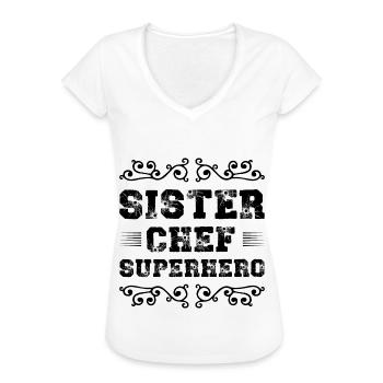 Sœur Super-héroïne - T-shirt vintage Femme - blanc - Devant - Danielle (179cm)