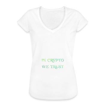 In krypto wie trust - Frauen Vintage T-Shirt - Weiß - Vorne