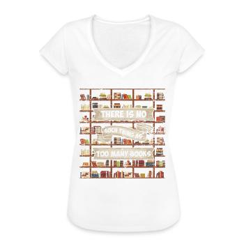 Buch - Frauen Vintage T-Shirt - Weiß - Vorne