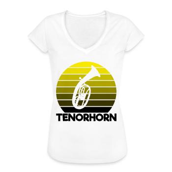 Tenorhorn Tenorhornist Blasmusik Stolz Geschenk - Frauen Vintage T-Shirt - Weiß - Vorne - Danielle (179cm)