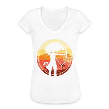 Bogenschießen Retro - Frauen Vintage T-Shirt - Weiß - Vorne